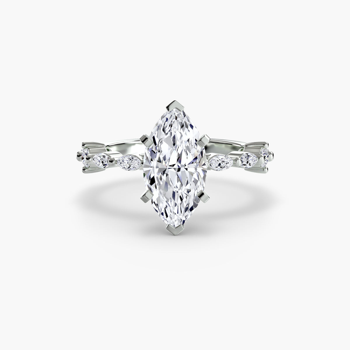 Solitaire with Eternity Pavé