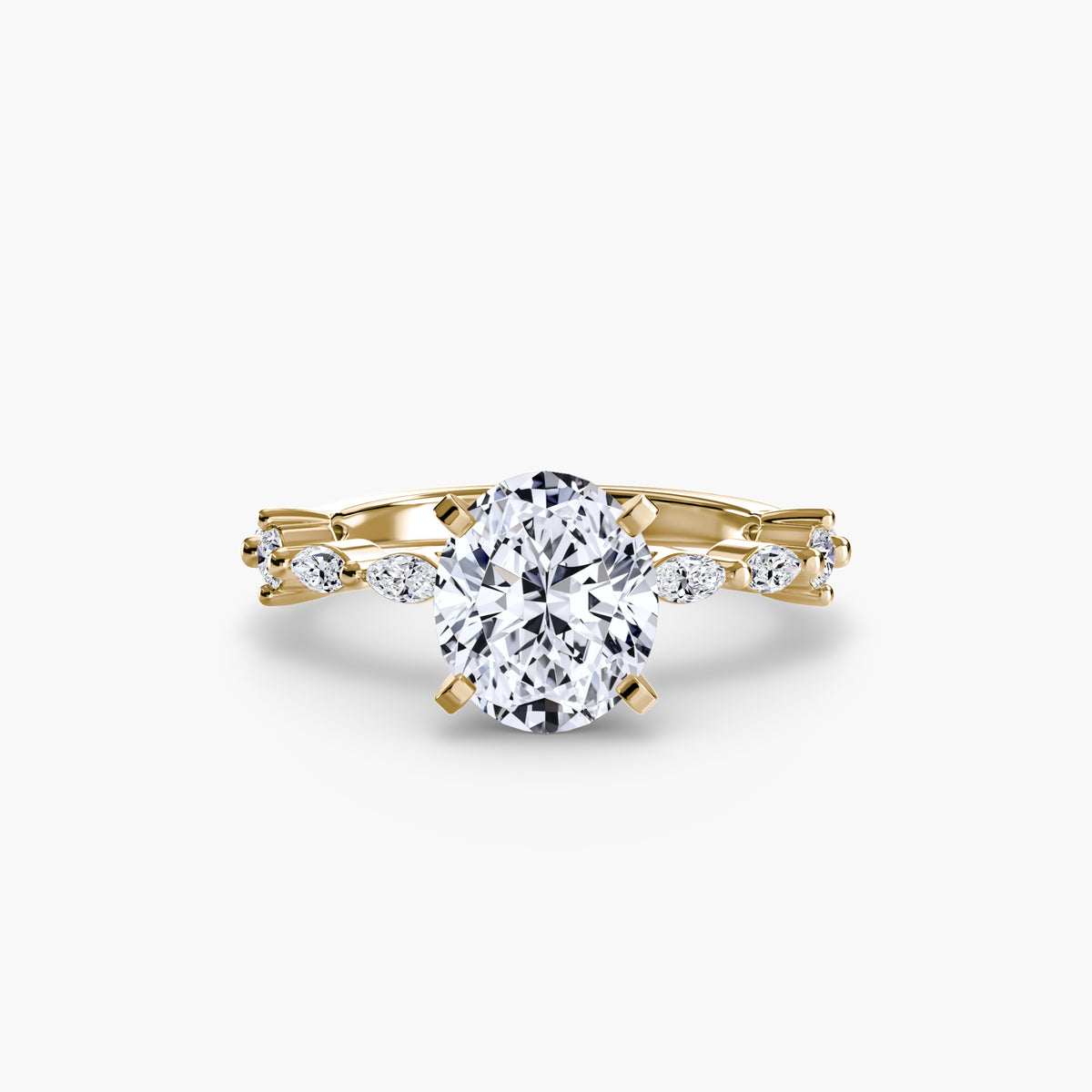 Solitaire with Eternity Pavé
