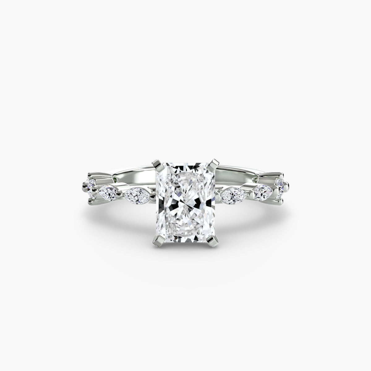 Solitaire with Eternity Pavé