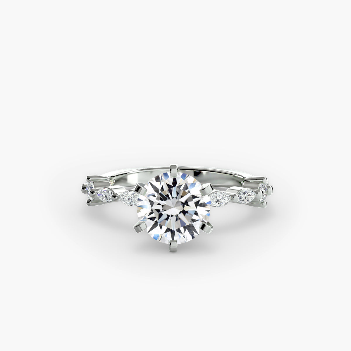 Solitaire with Eternity Pavé