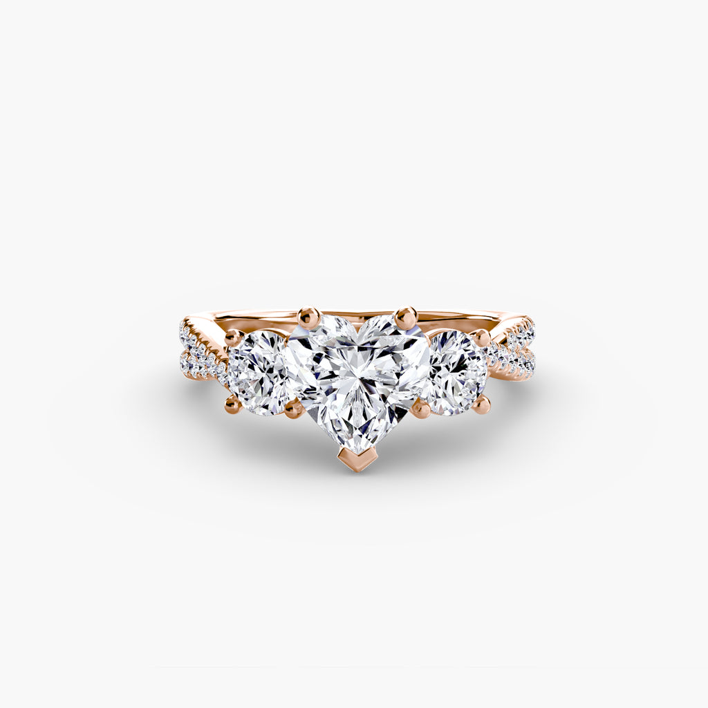 Three-Stone with Pavé Band 2