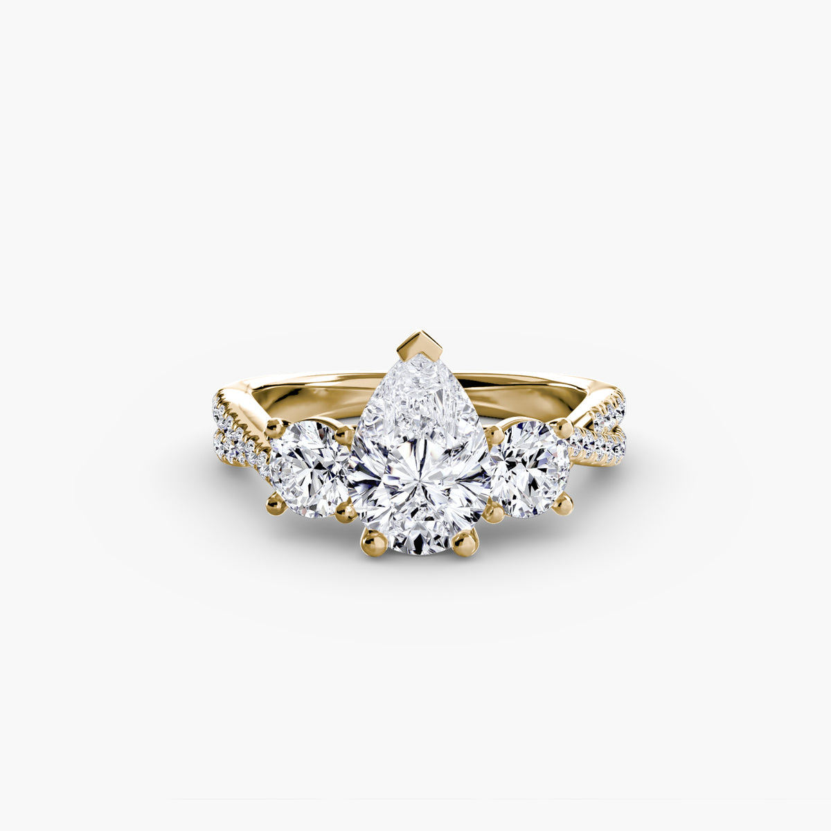 Three-Stone with Pavé Band 2