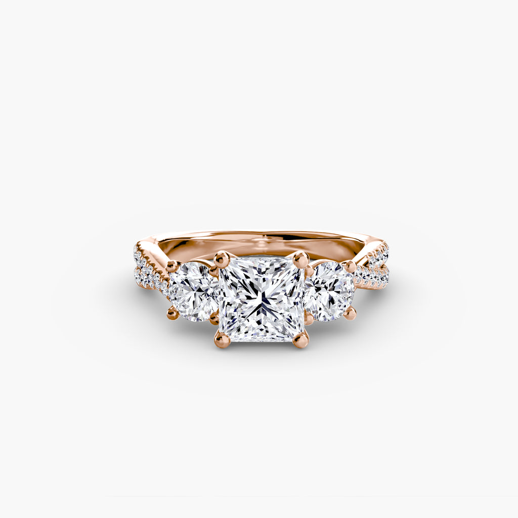 Three-Stone with Pavé Band 2