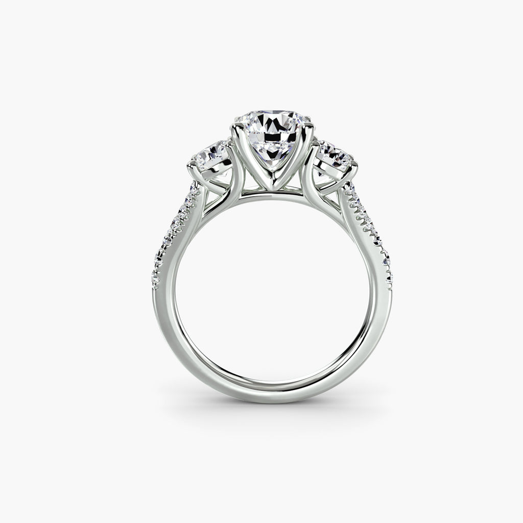 Three-Stone with Pavé Band 3