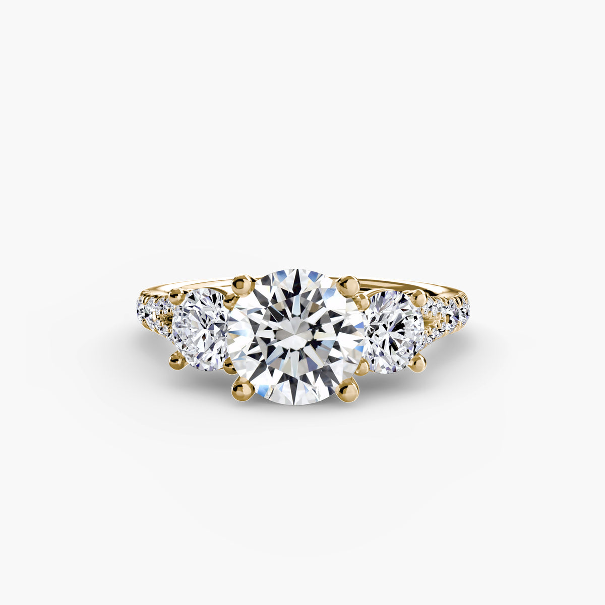 Three-Stone with Pavé Band 3