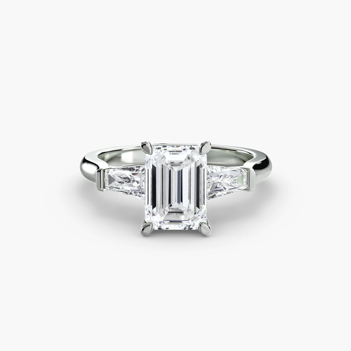 Three-Stone Ring (Baguette Side Stones)