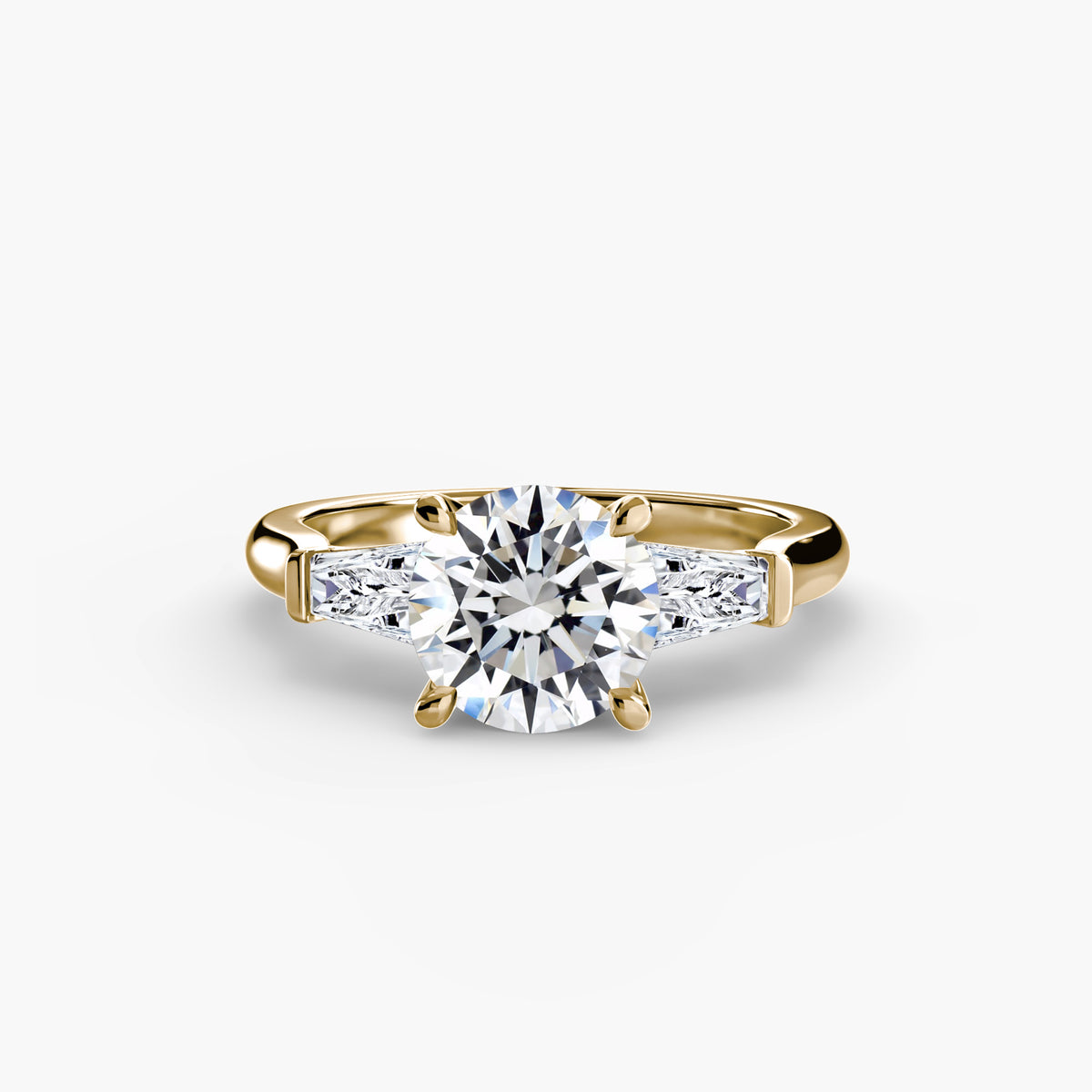 Three-Stone Ring (Baguette Side Stones)