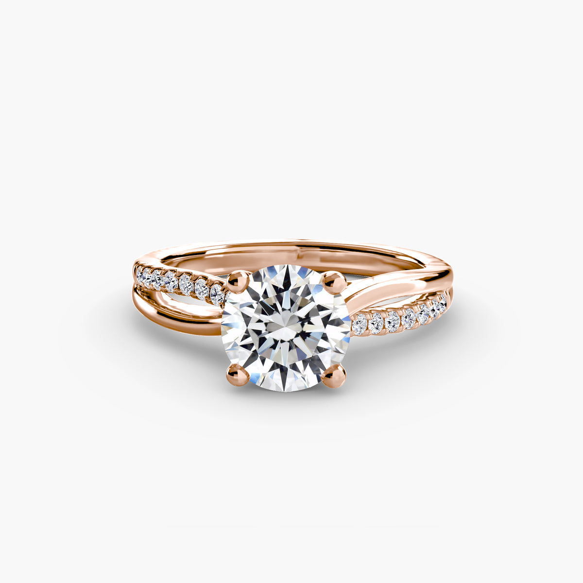 The Split Shank Pavé Solitaire
