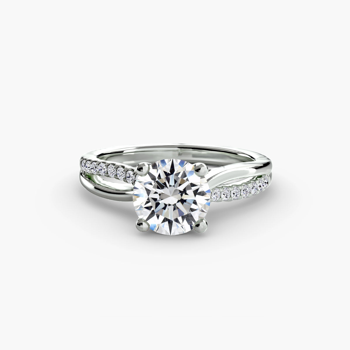 The Split Shank Pavé Solitaire