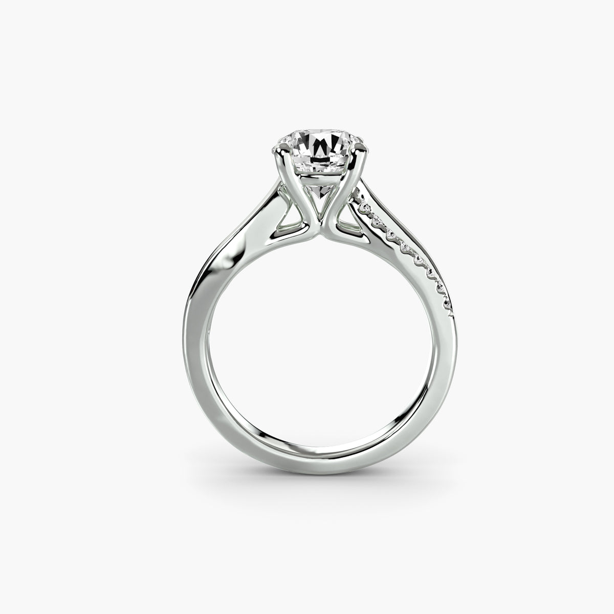 The Split Shank Pavé Solitaire