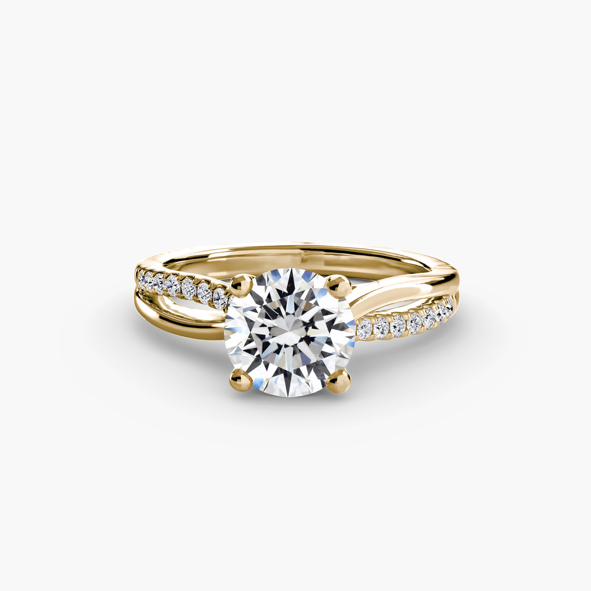 The Split Shank Pavé Solitaire