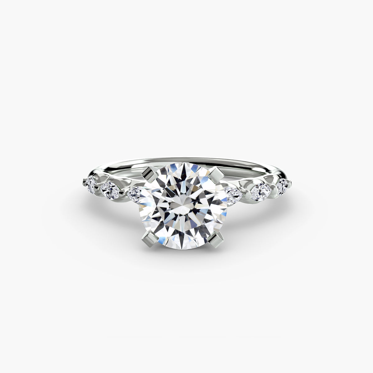 The Floral Accent Solitaire