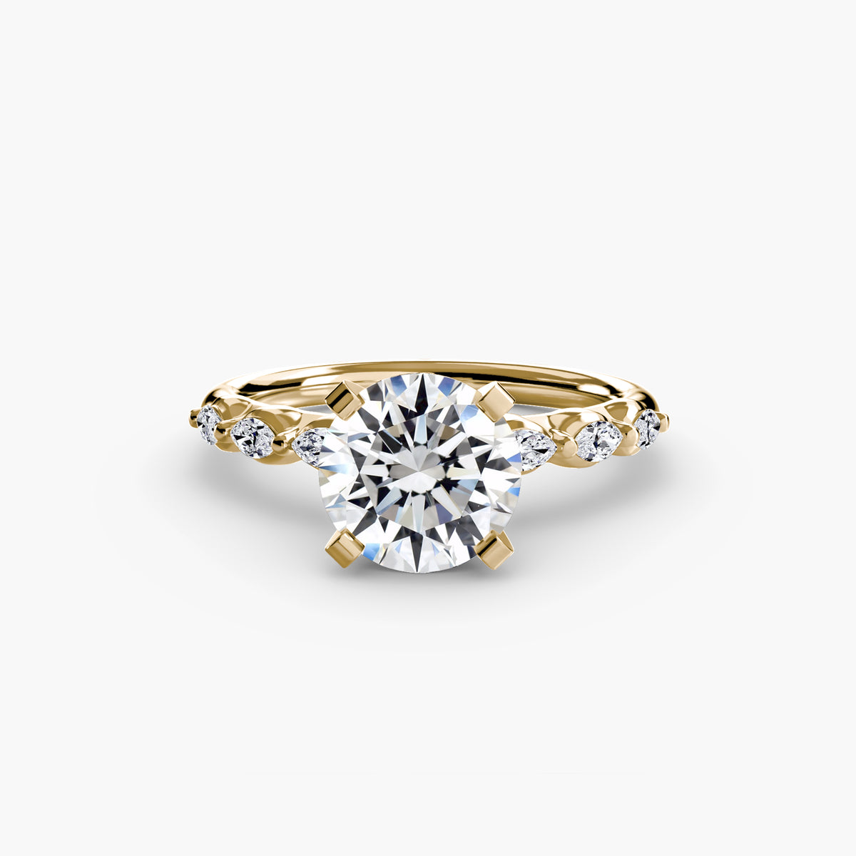 The Floral Accent Solitaire