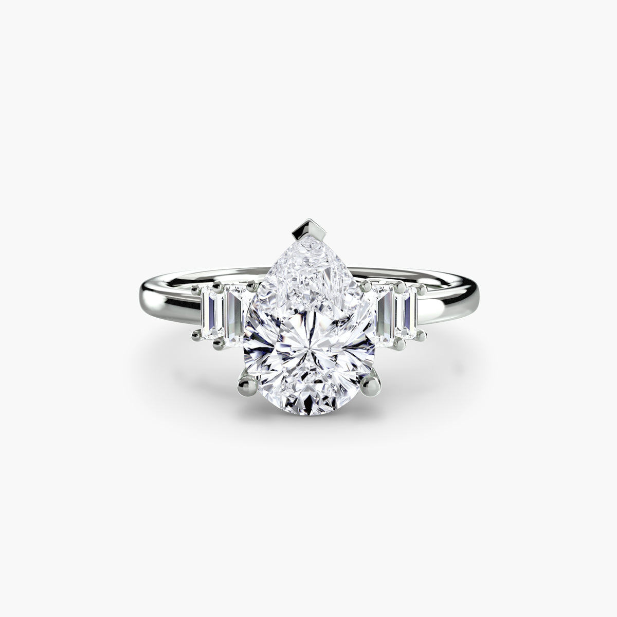 Baguette Accent Solitaire