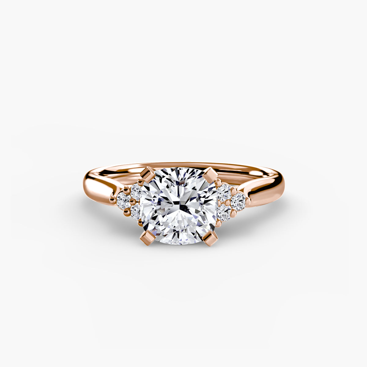 Solitaire with Cluster Shoulders 2