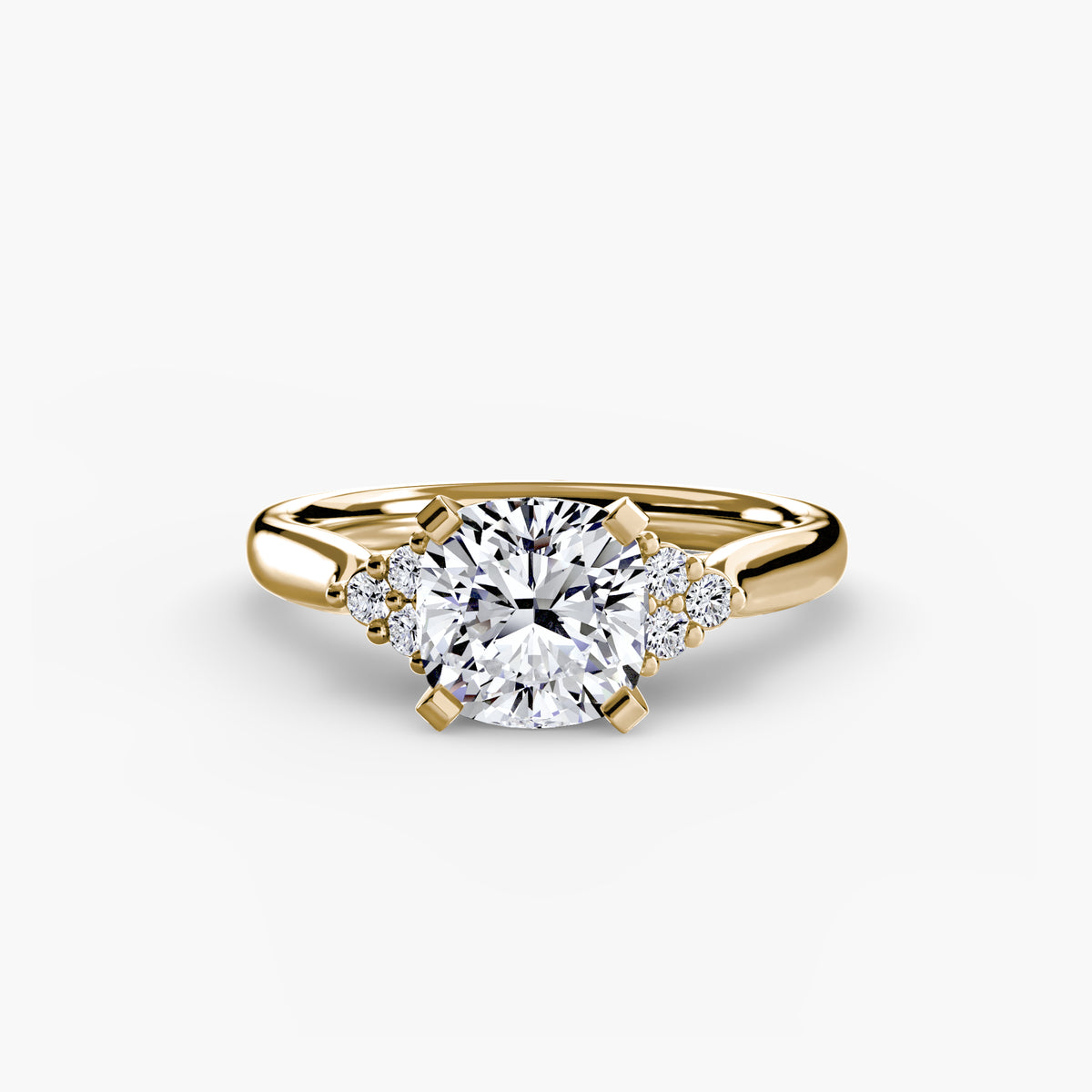 Solitaire with Cluster Shoulders 2