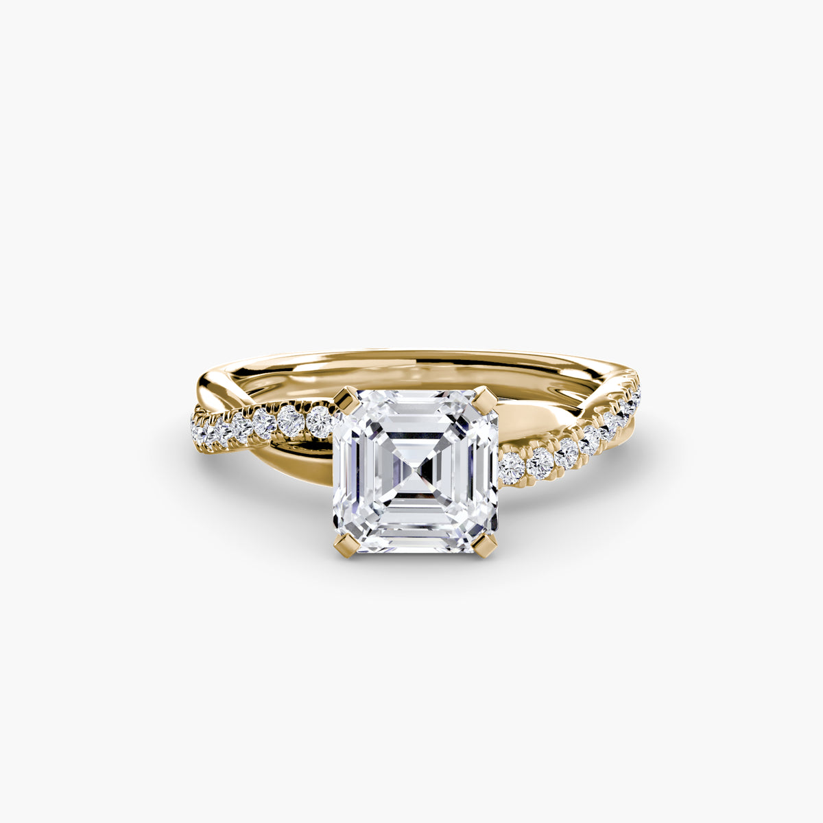 The Emerald Twist Pavé Ring
