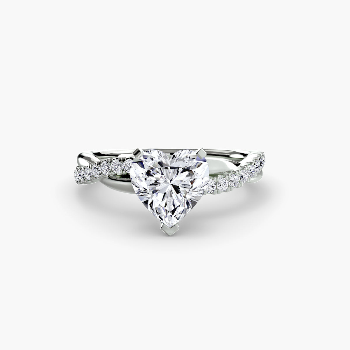 The Emerald Twist Pavé Ring