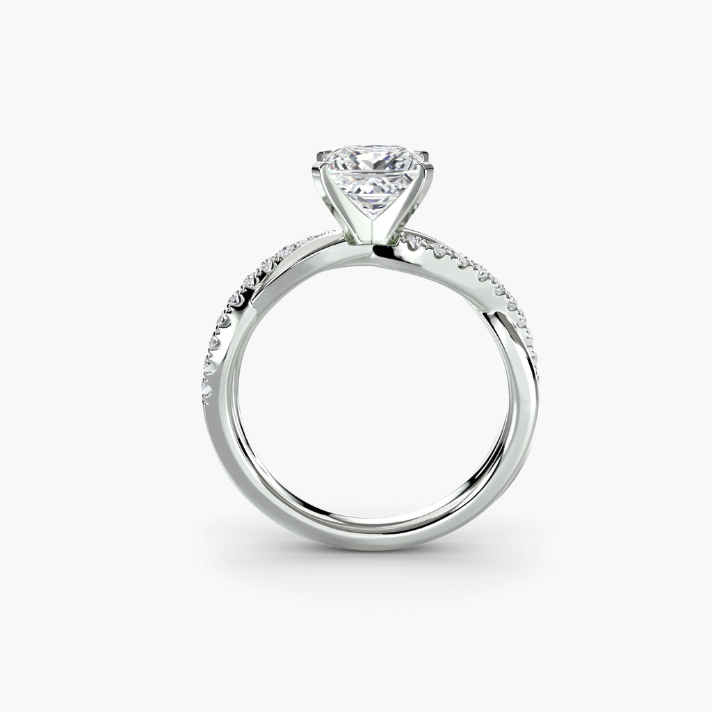 The Emerald Twist Pavé Ring