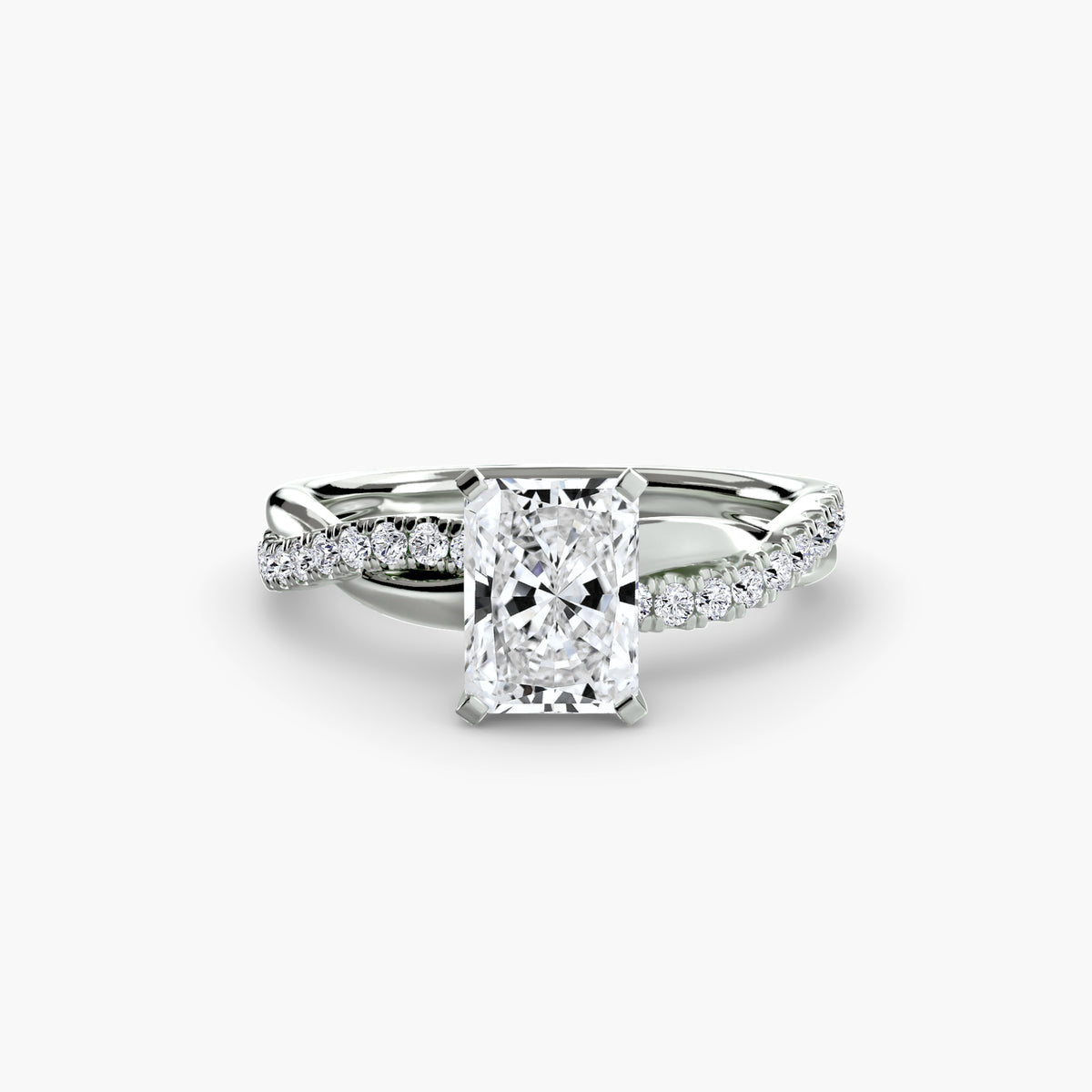 The Emerald Twist Pavé Ring